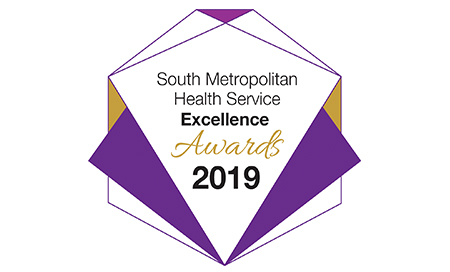 Logo reads South metropolitan Health Service Excellence Awards 2019